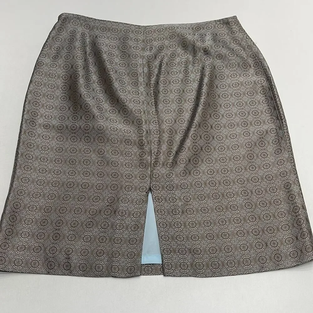 THE LIMITED Women’s 4 Brown Blue Satin Skirt